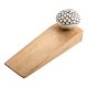 Cream And Black Etched Ceramic Wooden Door Stopper